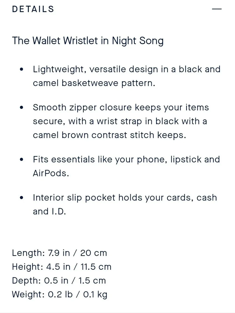 Rothy's The Wallet Wristlet In Night Song Black